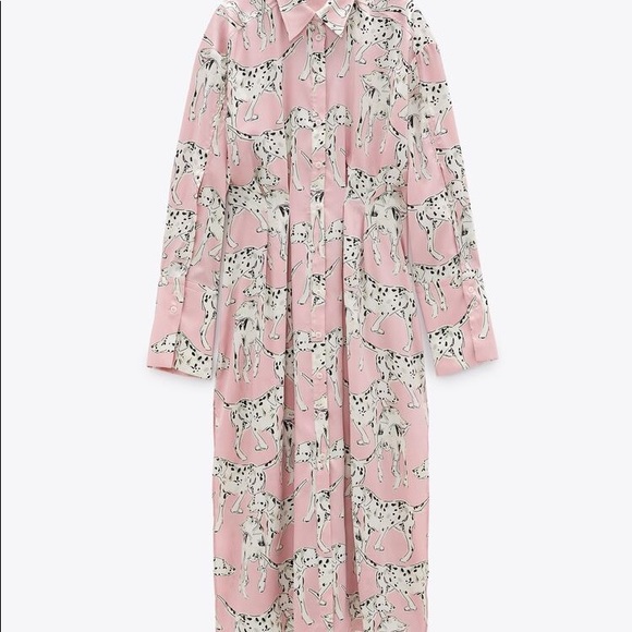 Zara Dresses Iso Dog Print Shirt Dress Poshmark